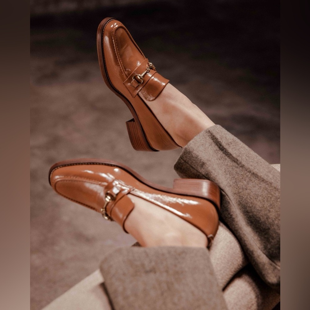 Bobbies Raphaelle loafers in Amber Camel size 38